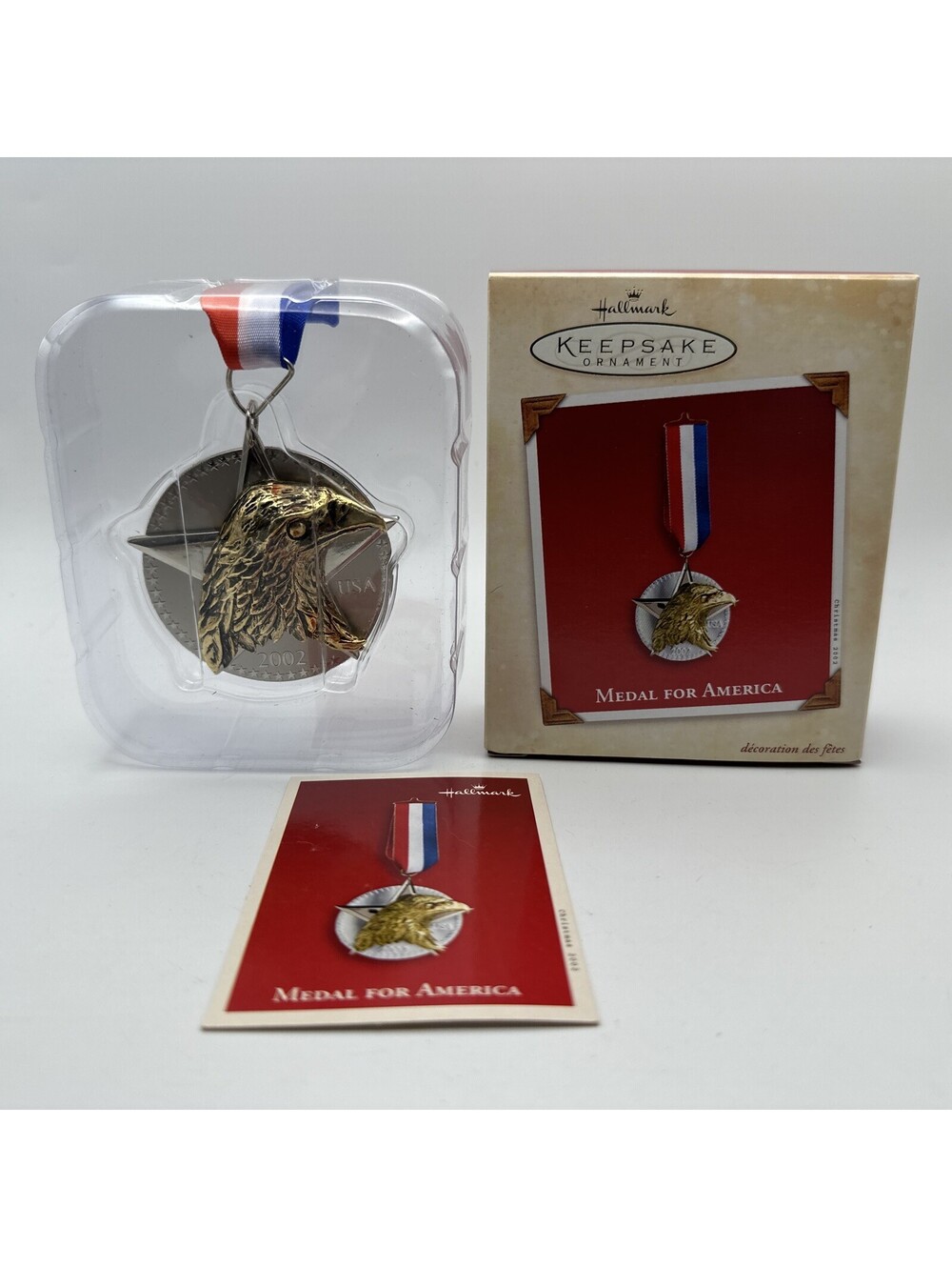 Hallmark Keepsake Ornament:  Medal For America --2002